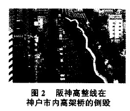 图2 阪神高整线在神户市内高架桥的倒毁
