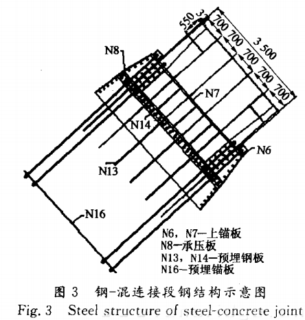 钢-混连接段钢结构示意图