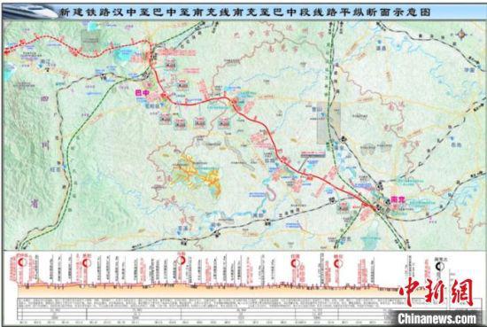 汉巴南高铁规划图。中铁五院供图