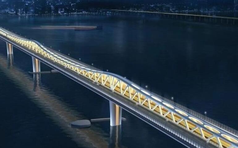 澳门最大的跨海大桥澳氹四桥最后一节桥梁箱体吊装完成，顺利合龙